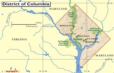 District of Columbia Map