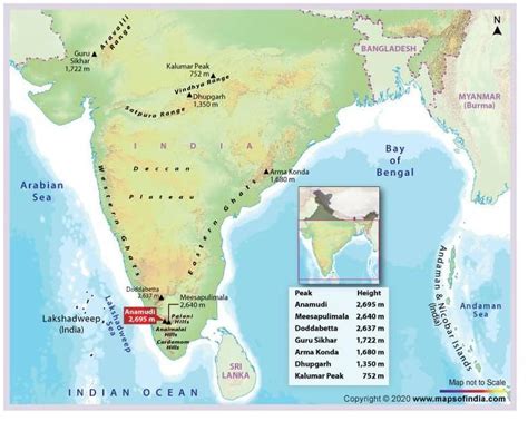 Anamudi in india map - Brainly.in