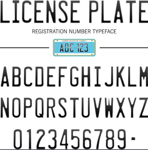 License Plate Font