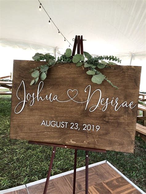 Wedding welcome sign | Family name sign with raised lettering | Family established sign with ...