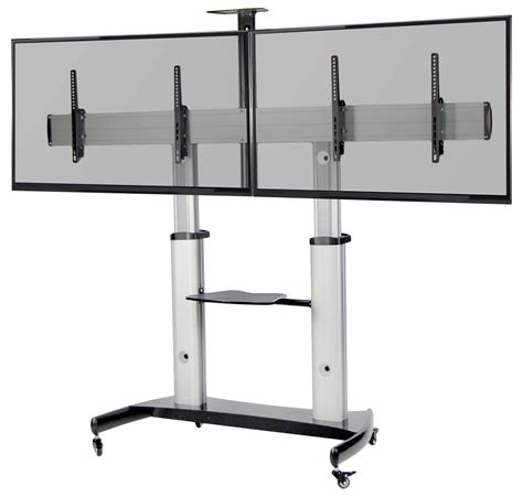 Buy VIVO Ultra Heavy Duty Mobile TV Cart Stand for 32 to 70 inch Dual Screens up to 110 lbs Each ...