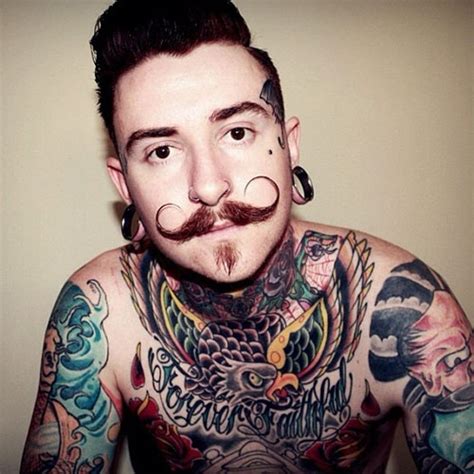 Tattoos, Mustaches, and Piercings. | Hipster tattoo, Mustache tattoo ...