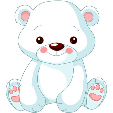 Sweet Polar Bear | Polar bear cartoon, Baby clip art, Cute polar bear