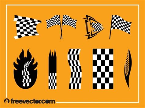 Free Vector Racing Flags