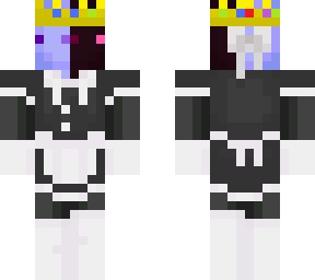 Axolotl In a Maid Dress With Crown | Minecraft Skin