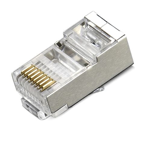 RJ45 Connector Cat5 Cat5e Cat6 RJ45 Shielded Plugs Network Connector Terminals Ethernet Cable ...