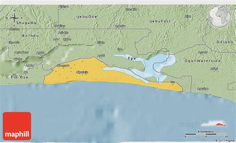 Savanna Style 3D Map of Ibeju/Lekki