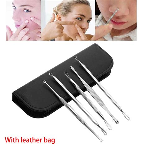 1/5Pcs/Set Pro Makeup Blackhead Whitehead Remover Tools Kit Skin Care Blemish Acne Pimple ...