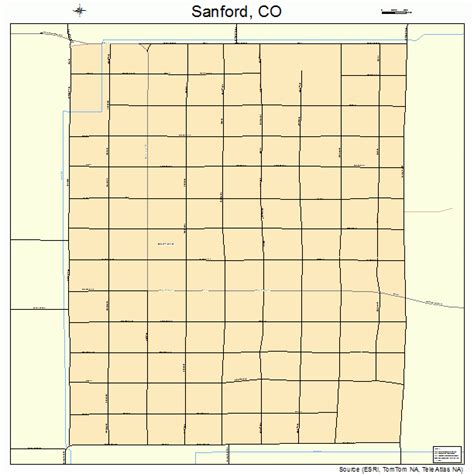 Sanford Colorado Street Map 0867830