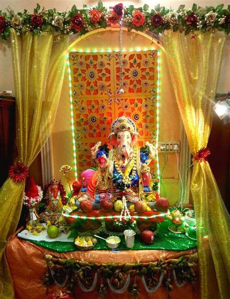 25 Ganpati Decoration Ideas At Home - 15th is Beautiful - Live Enhanced