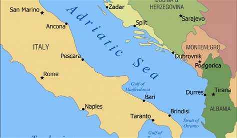 Map Of Europe Adriatic Sea Adriatic Sea Wikipedia | secretmuseum