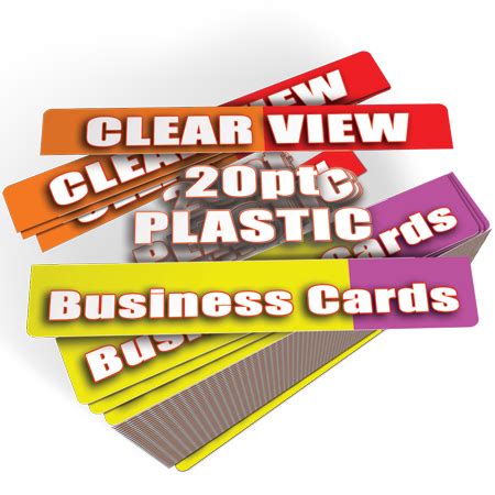 Clear Business Cards Printed Cheap - 1000 for $183 w Free Shipping