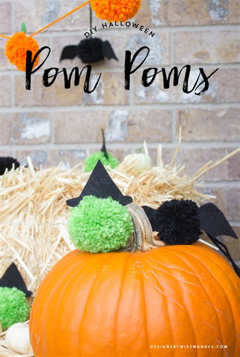 Halloween Pom Poms | Designs By Miss Mandee