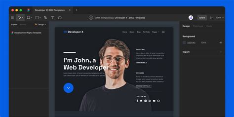 Developer X - Developer Portfolio Figma Template - Free Figma Resource ...