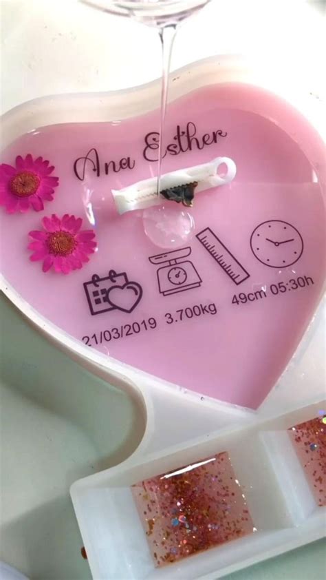 Diy Resin Projects, Paper Craft Diy Projects, Epoxy Resin Crafts, Diy Resin Art, Baby Shower ...