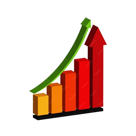 Premium Vector | Volume chart with green up arrow xa