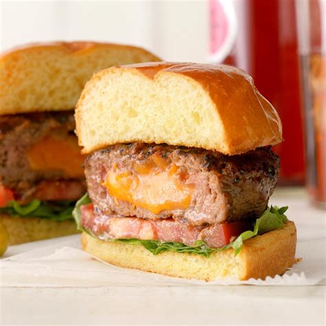 Cheese-Stuffed Burgers for Two Recipe: How to Make It