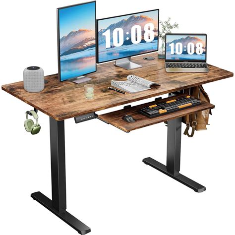 Standing Electric Adjustable Desk with Keyboard Tray Deals