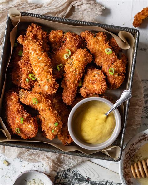 Panko Crusted Chicken Strips - Cooking Therapy