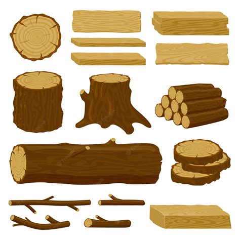 Premium Vector | Firewood material isolated illustration