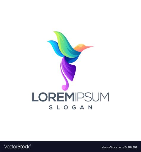 Colorful bird logo design Royalty Free Vector Image