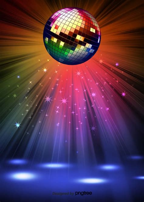 Night Club Disco Glowing Colorful Background