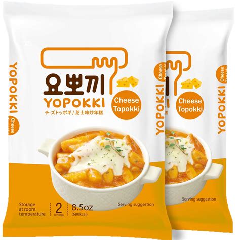 Buy Yopokki Cheese Tteokbokki Pack I Korean Topokki Instant Retort Rice Cake (Pack of 2, Cheese ...