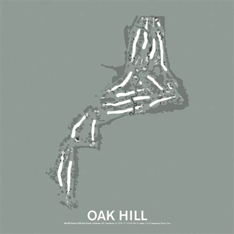 Oak Hill Country Club East Course Screenprint – NOMO Design