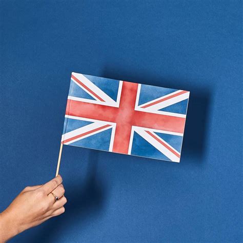 Union Jack Waving Flags By Postbox Party