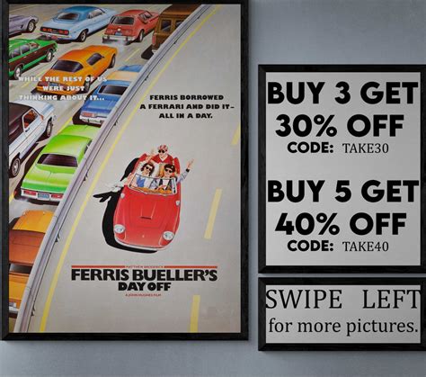 Ferris Buelers Day off Movie/show Poster Wall Art Printed - Etsy