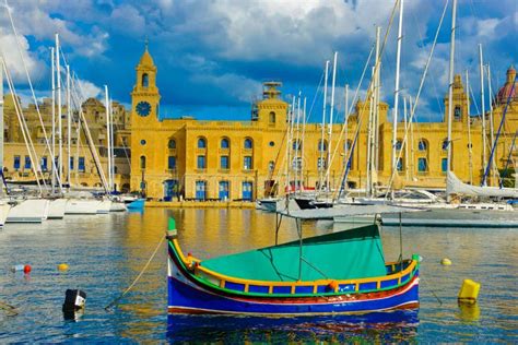 Malta Beautiful Marina, Valletta Landmarks, Travel Europe Editorial ...