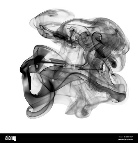 Black smoke background for art design or pattern on white Stock Photo - Alamy