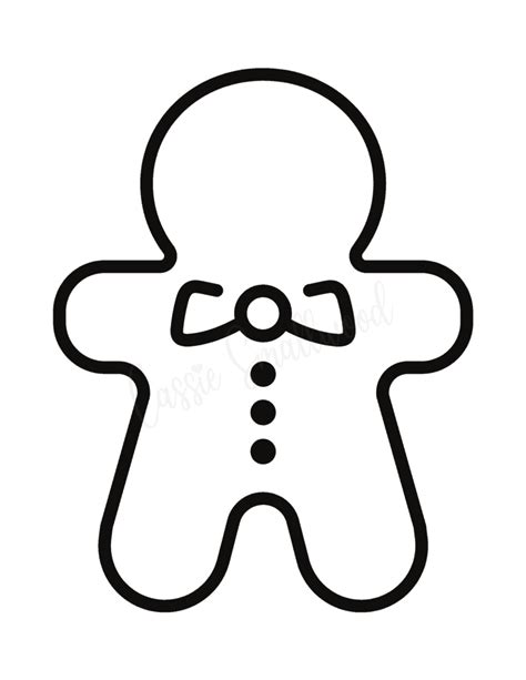 Gingerbread Boy Outline