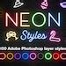 Photoshop Neon Layer Styles 100 Neon Layer Styles for Adobe - Etsy UK