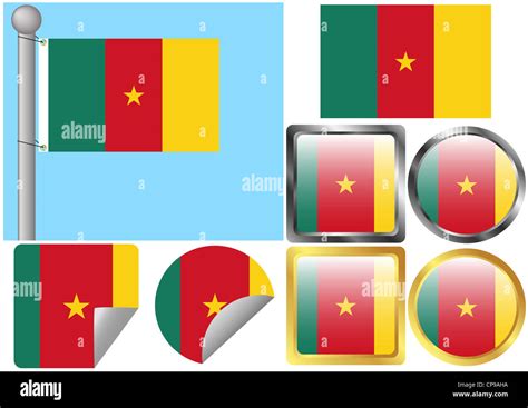 Flag Set Cameroon Stock Photo - Alamy