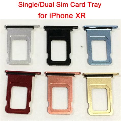 For iPhone XR New Dual Nano Sim Card Reader Connector Tray Socket ...