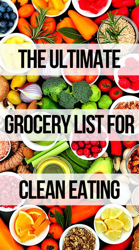 The Ultimate Grocery List for Clean Eating - The WERK LIFE | Healthy ...