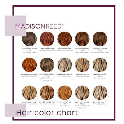 Hair Color Chart Madison Reed