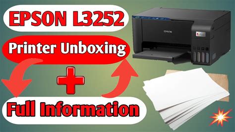 Epson L3252 Unboxing | Epson Ecotank L3252 Unboxing | Epson L3252 Full Information 2023 || - YouTube