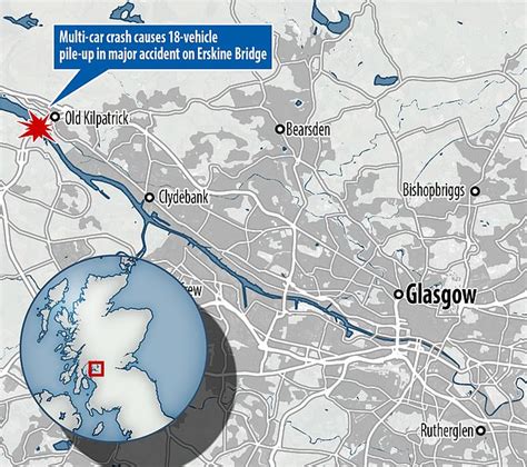 Five-car crashes causes 18-vehicle pile-up in major accident on M8 motorway near Glasgow | Daily ...