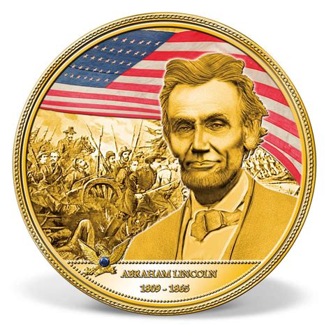 Abraham Lincoln Colossal Commemorative Coin | Gold-Layered | Gold | American Mint