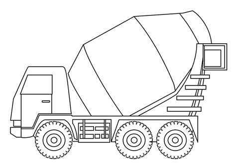 Construction Truck Coloring Page - Free Printable Coloring Pages for Kids