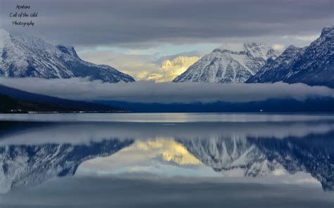 Lake McDonald A winter view along the shore of Lake McDonald in Glacier ...