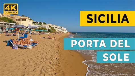 Lido Porta del Sole in Sicily, Italy - Walking Tour (4K Ultra HD) - YouTube