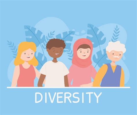 Premium Vector | Diversity people cartoon