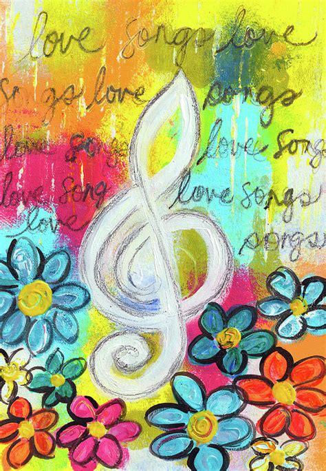 Love Songs Inspirational Music Art by Kathleen Tennant Mixed Media by Kathleen Tennant - Pixels