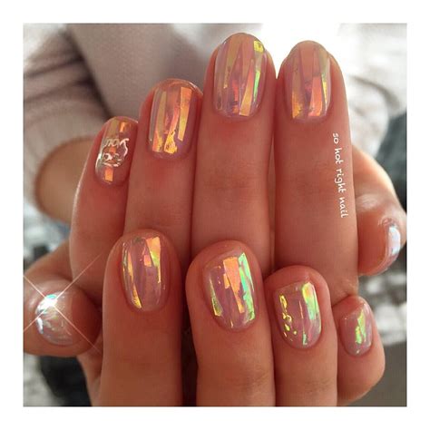 Holographic nail art using holographic tape and top coat | Nails, Holographic nails, Simple nail ...