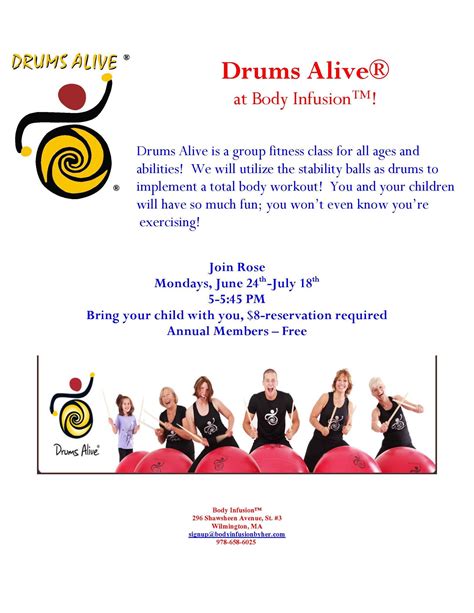 Drums Alive® is a group fitness class for all ages and abilities! We will utilize the stability ...