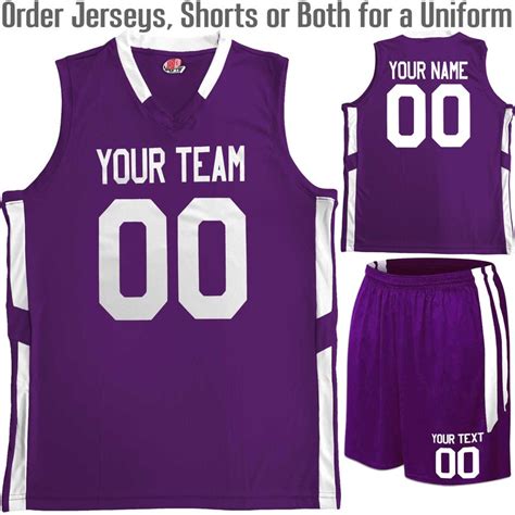 Custom Basketball Jerseys Purple & White Home and Away Old | Etsy