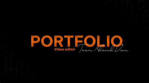 My Portfolio Video Editor :: Behance